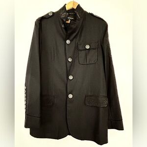 Men's Black Military Style Jacket